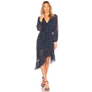 Joie Alithea silk dress floral print  in navy Sz M